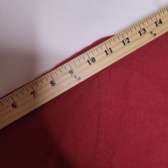 Brooks Brothers Linen Shirt Mens Medium Red 346 Casual Office - Picture 8 of 10